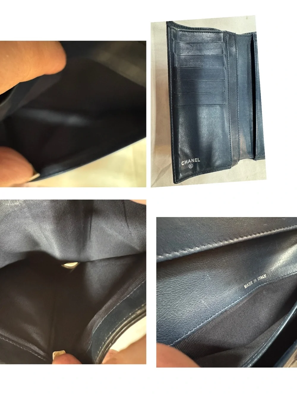 Chanel Caviar Wallet, Very Dark Green Quilted Leather. EUC